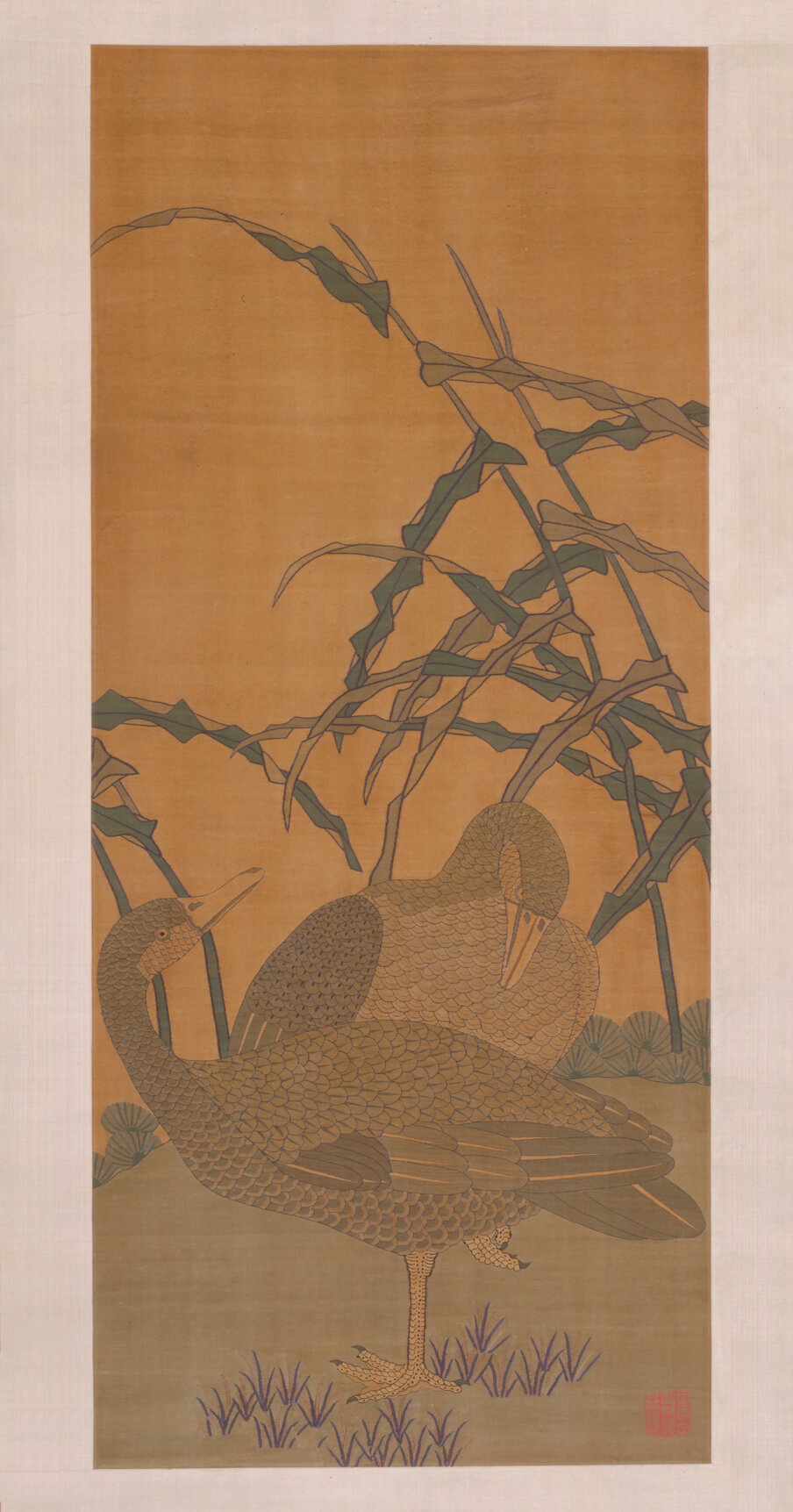 緙絲蘆雁圖軸