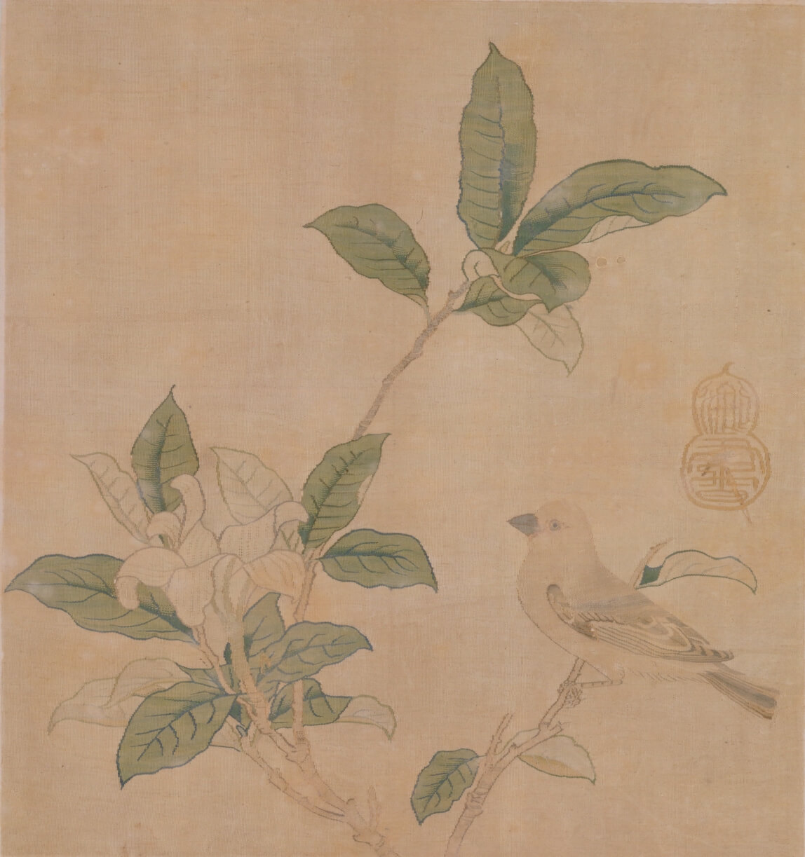 緙絲花鳥圖軸