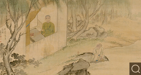畫董邦達(dá)像軸